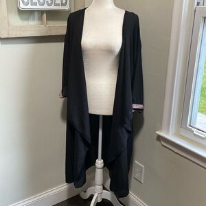 Lularoe Sheer Embroidered Shirley Black NWT